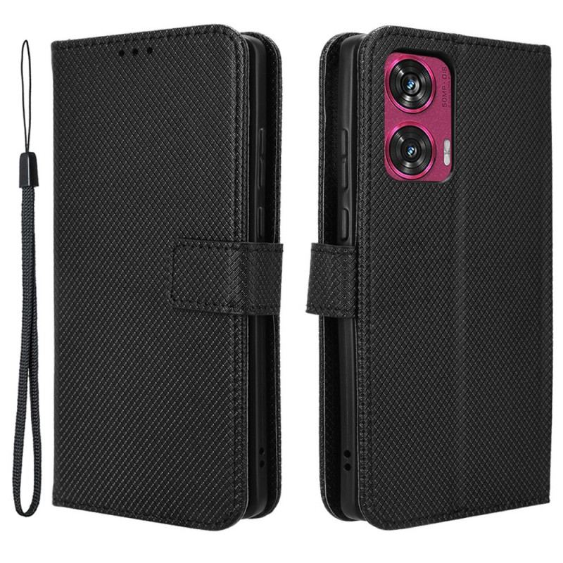 Etui Folio Do Motorola Edge 50 Fusion Punkty Za Pasek