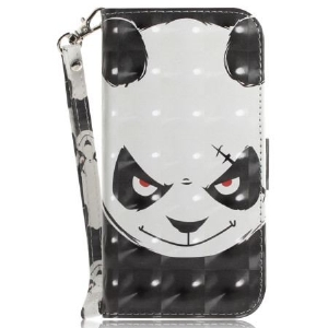 Etui Folio Motorola Edge 50 Fusion Wściekła Panda Z Paskiem Etui Ochronne