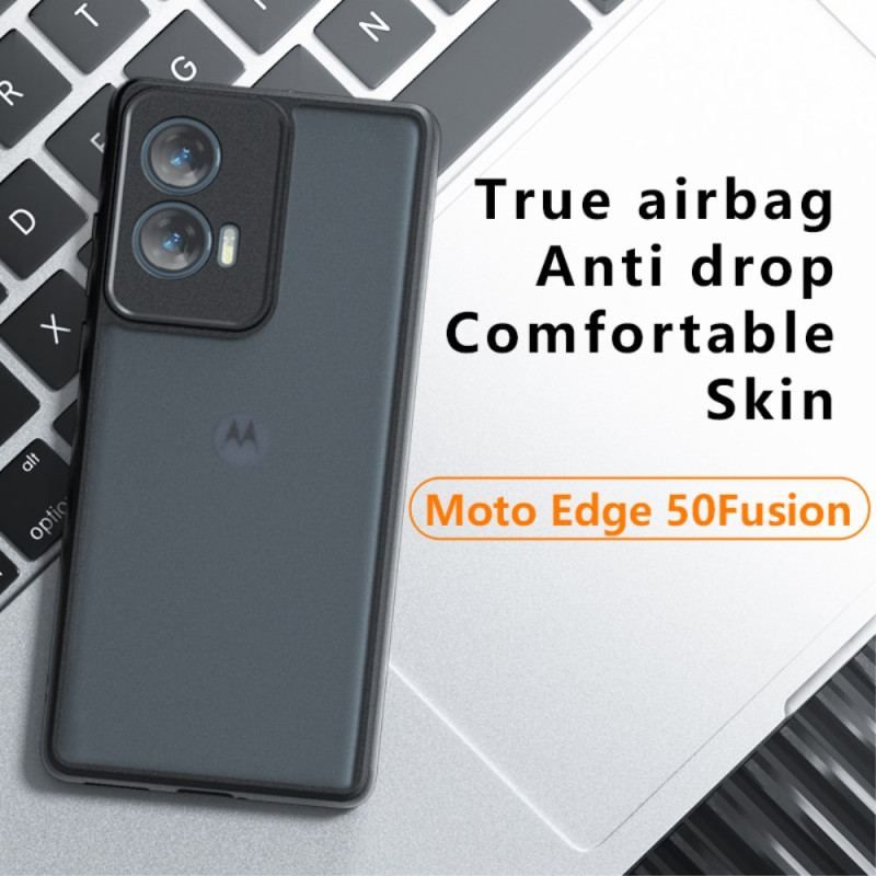 Etui Motorola Edge 50 Fusion CZarny Przezroczysty