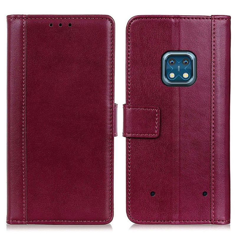 Skórzany Futerał do Nokia XR20 Anti-fall Etui Folio Cerena Faux Leather Folio