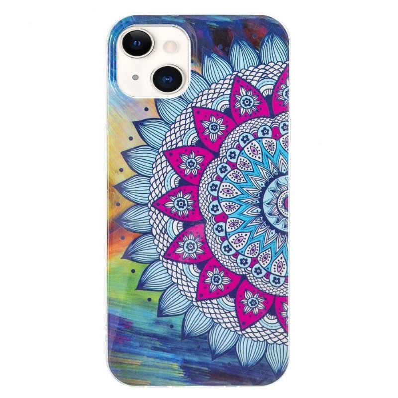 Etui do iPhone 13 Anti-fall Fluorescencyjna Kolorowa Mandala