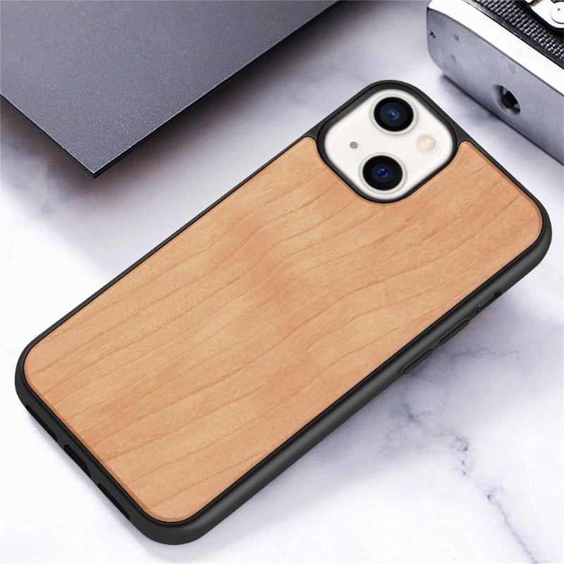 Etui do iPhone 13 Anti-fall Premium Wood - Jasnobrązowy