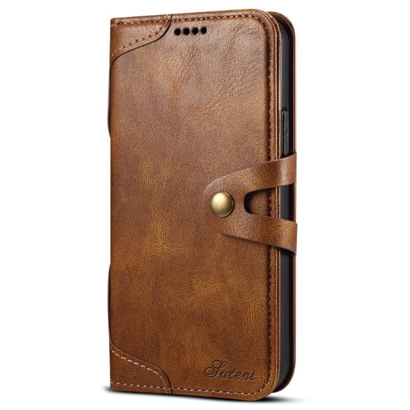 Etui do iPhone 13 Classic Suteni Szwy Z Efektem Skóry