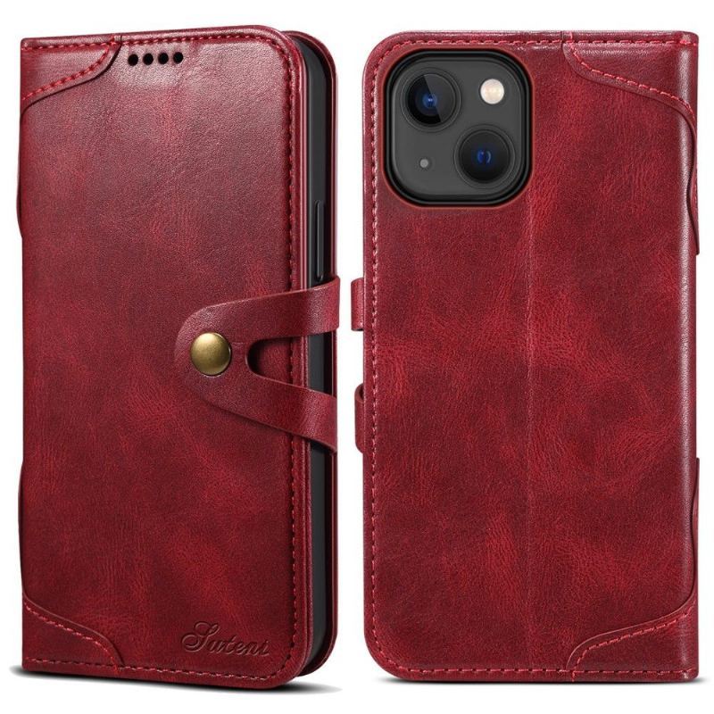 Etui do iPhone 13 Classic Suteni Szwy Z Efektem Skóry