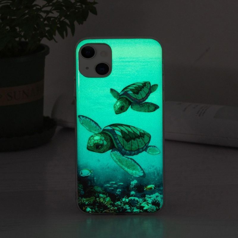 Etui do iPhone 13 Fluorescencyjne Żółwie