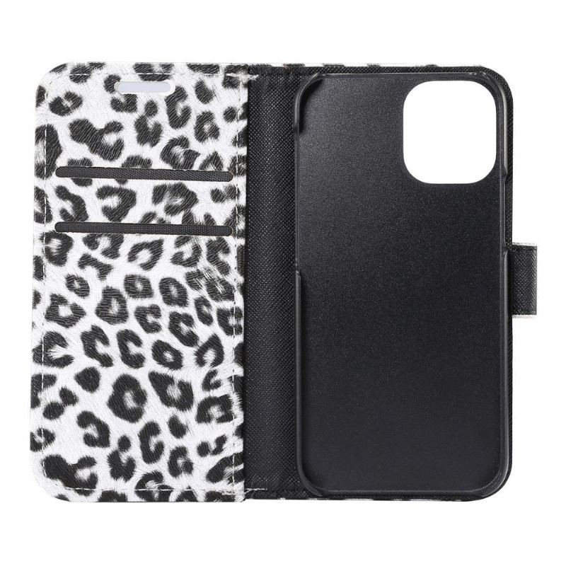 Etui Folio do iPhone 13 Classic Steel Leopard