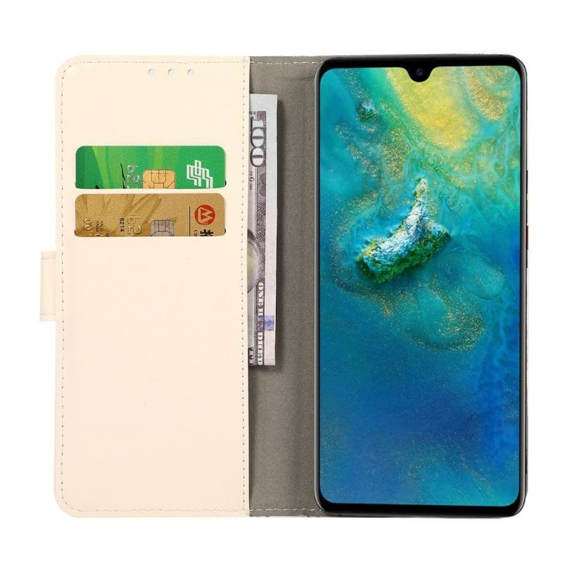 Etui Folio do iPhone 13 Ilustracja Kwiaty I Motyl