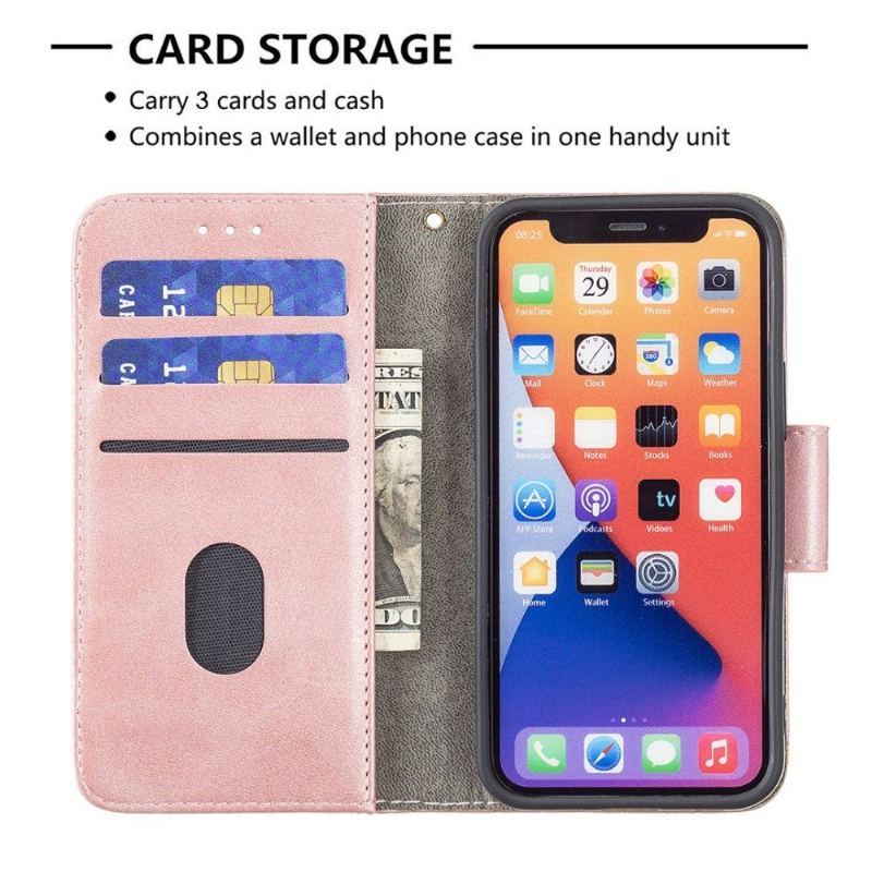 Etui Folio do iPhone 13 Obrzeża Croc Aspect Efekt Skóry