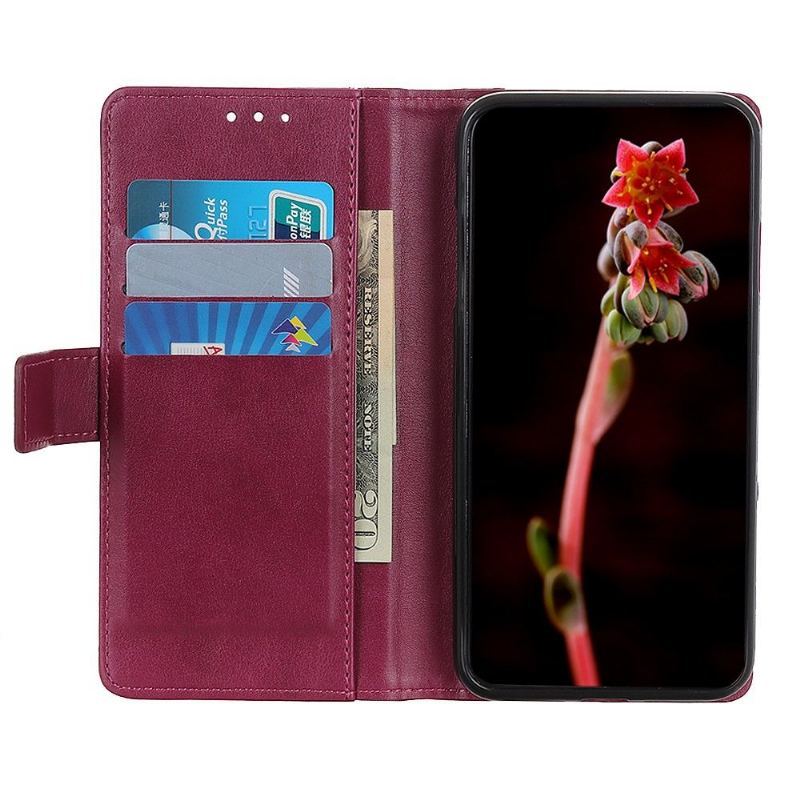 Etui Folio do iPhone 13 Obrzeża Skórzany Futerał Cerena Faux Leather Folio