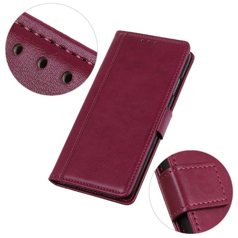 Etui Folio do iPhone 13 Obrzeża Skórzany Futerał Cerena Faux Leather Folio