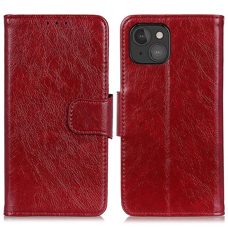 Etui Folio do iPhone 13 Obrzeża Styl Skórzany