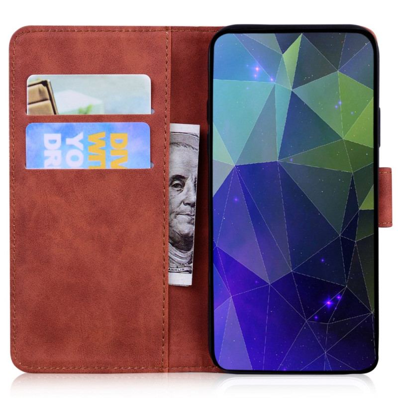 Etui Folio Do Oppo Reno 12f 5g Ślad Tygrysa