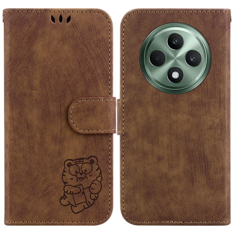 Etui Folio Do Oppo Reno 12f 5g Wzór Tygrysa