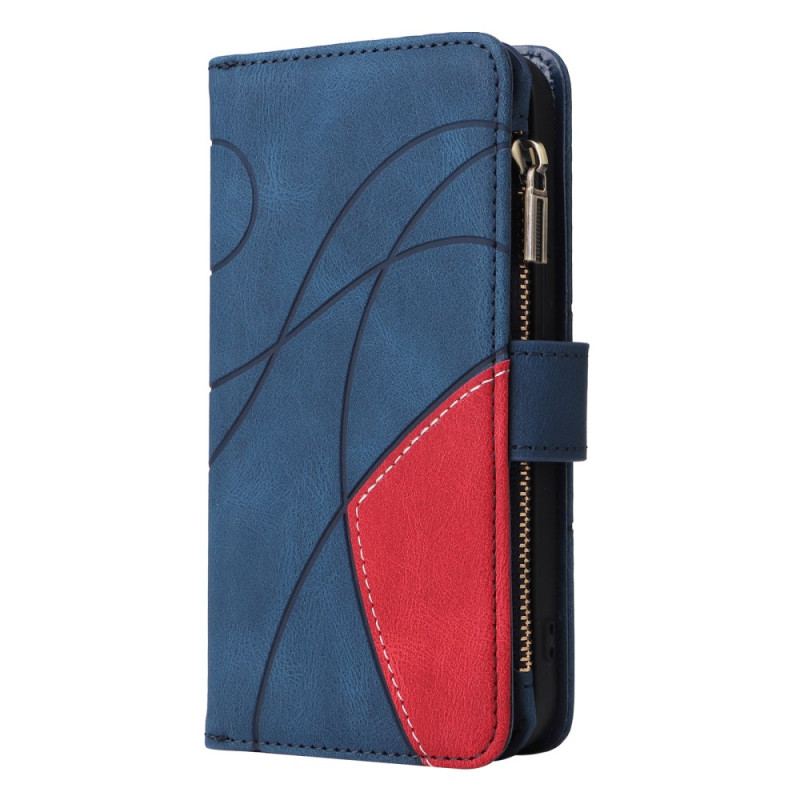 Etui Folio Oppo Reno 12f 5g Dwukolorowy Portfel O Falistej Linii