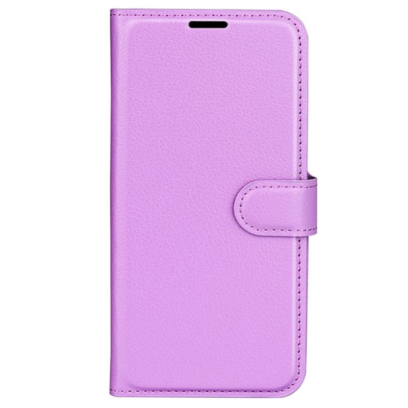 Etui Folio Oppo Reno 12f 5g Klasyczna Sztuczna Skóra Litchi Etui Ochronne