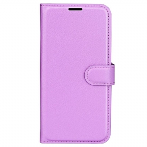 Etui Folio Oppo Reno 12f 5g Klasyczna Sztuczna Skóra Litchi Etui Ochronne