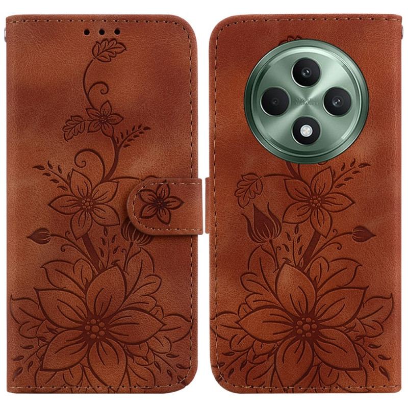 Etui Folio Oppo Reno 12f 5g Kwiaty Lilii Etui Ochronne