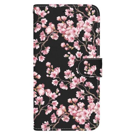 Etui Folio Oppo Reno 12f 5g Kwiaty Śliwy Z Paskiem