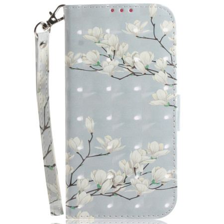 Etui Folio Oppo Reno 12f 5g Magnolie W Paski