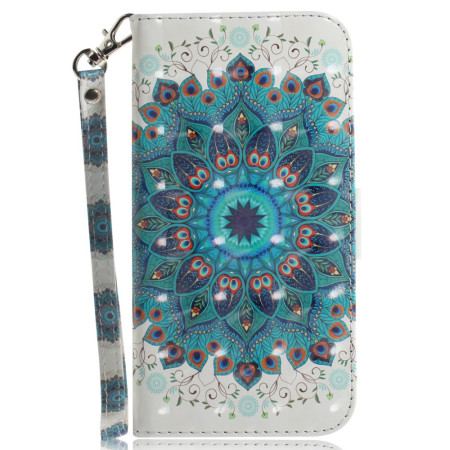 Etui Folio Oppo Reno 12f 5g Zielona Mandala Z Paskiem