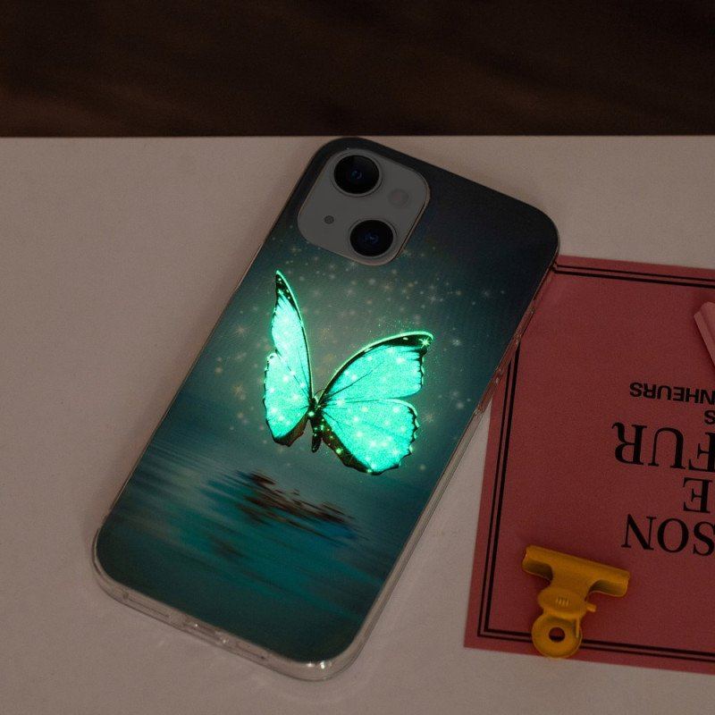 Etui do iPhone 15 Plus Fluorescencyjne Motyle