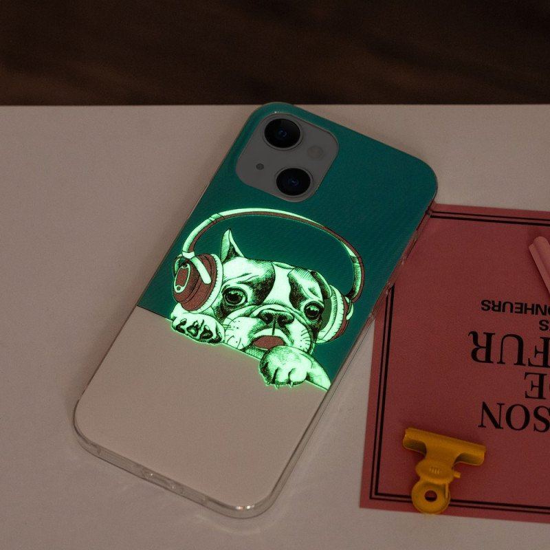 Etui do iPhone 15 Plus Fluorescencyjne Słuchawki