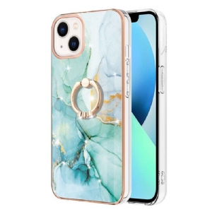 Etui do iPhone 15 Plus Styl Marmurowy Z Pierścieniem Podporowym