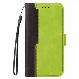 Etui Folio do iPhone 15 Plus Dwukolorowy. Stylowy