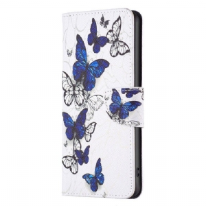 Etui Folio do iPhone 15 Plus Kolorowe Motyle