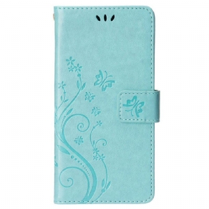 Etui Folio do iPhone 15 Plus Kwiaty I Motyle