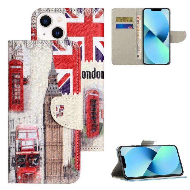 Etui Folio do iPhone 15 Plus Życie W Londynie