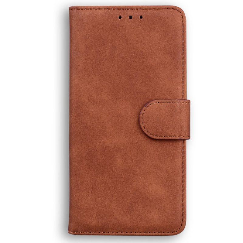 Etui Folio do iPhone 15 Plus Styl Miękkiej Skóry