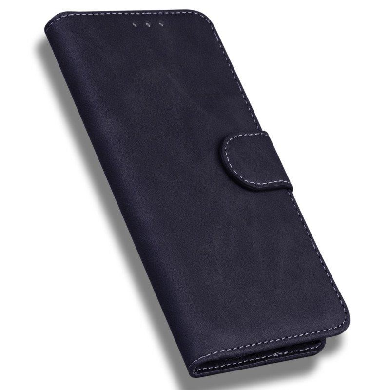 Etui Folio do iPhone 15 Plus Styl Miękkiej Skóry