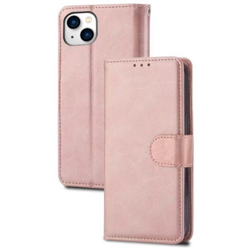 Etui Folio do iPhone 15 Plus Trzeźwa Sztuczna Skóra