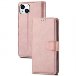 Etui Folio do iPhone 15 Plus Trzeźwa Sztuczna Skóra