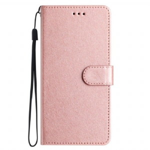 Etui Folio do iPhone 15 Plus z Łańcuch Pastelowy Z Paskiem