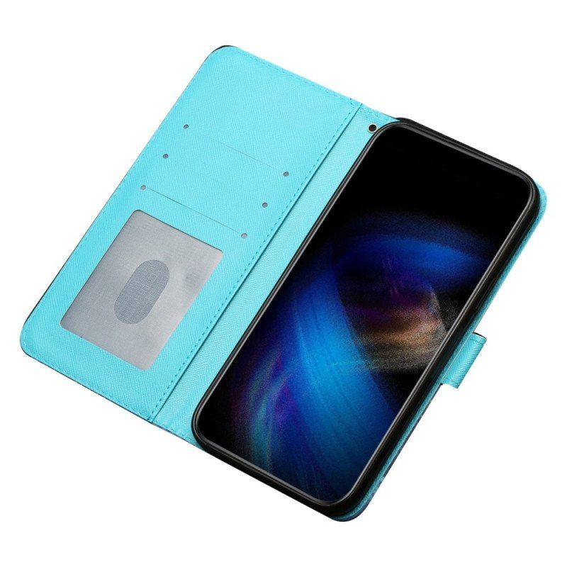 Etui Folio do iPhone 15 Plus z Łańcuch Wilk 3d Z Paskiem