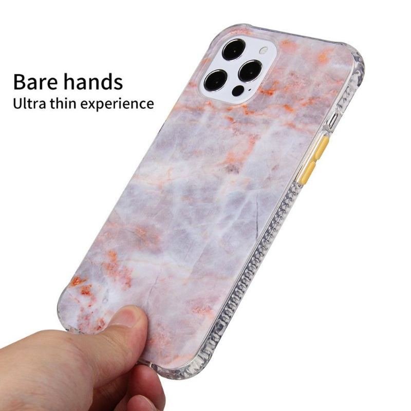 Etui do iPhone 13 Pro Max Marmurowe Kolory Przycisków