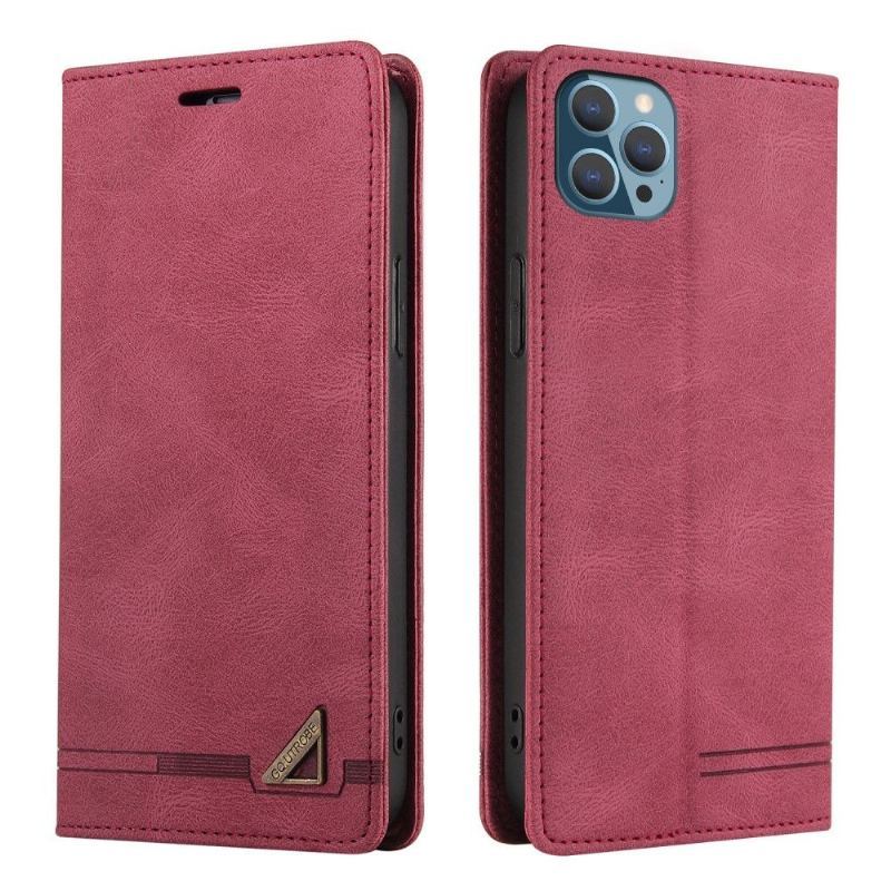 Etui Folio do iPhone 13 Pro Max Classic Gq.utrobe Faux Leather Retro