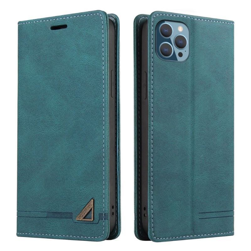 Etui Folio do iPhone 13 Pro Max Classic Gq.utrobe Faux Leather Retro