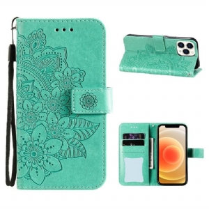 Etui Folio do iPhone 13 Pro Max Classic Pełna Ochrona Kwiatów