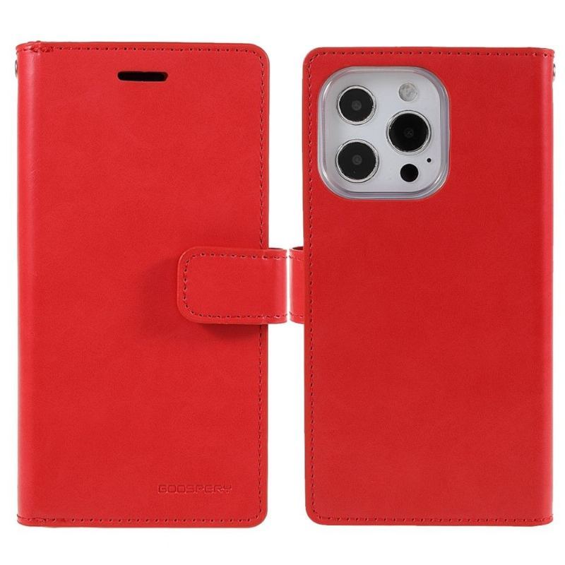 Etui Folio do iPhone 13 Pro Max Obrzeża Mansoor Imitacja Skóry