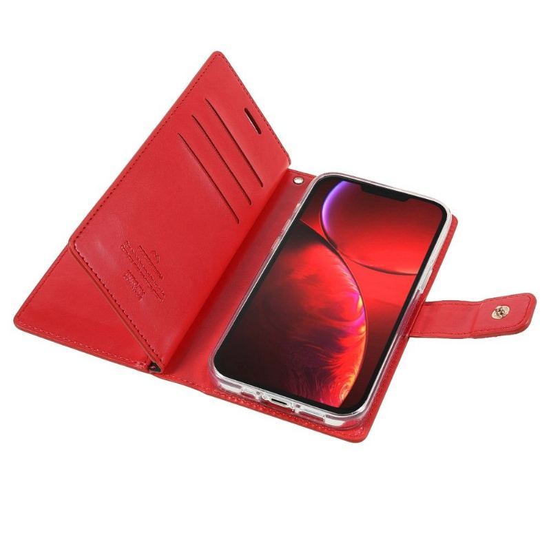 Etui Folio do iPhone 13 Pro Max Obrzeża Mansoor Imitacja Skóry