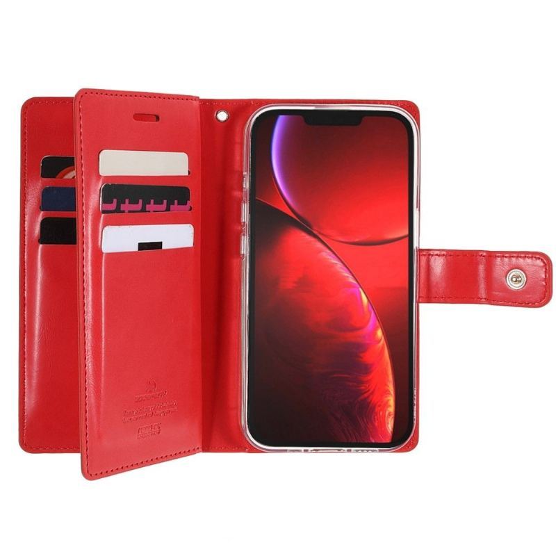 Etui Folio do iPhone 13 Pro Max Obrzeża Mansoor Imitacja Skóry