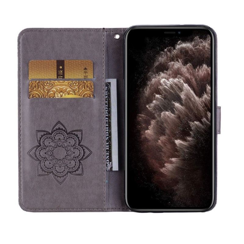 Etui Folio do iPhone 13 Pro Max Wytłaczana Sowa