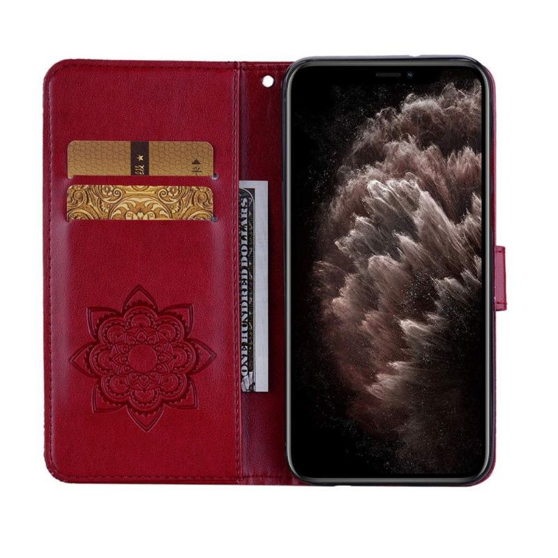 Etui Folio do iPhone 13 Pro Max Wytłaczana Sowa