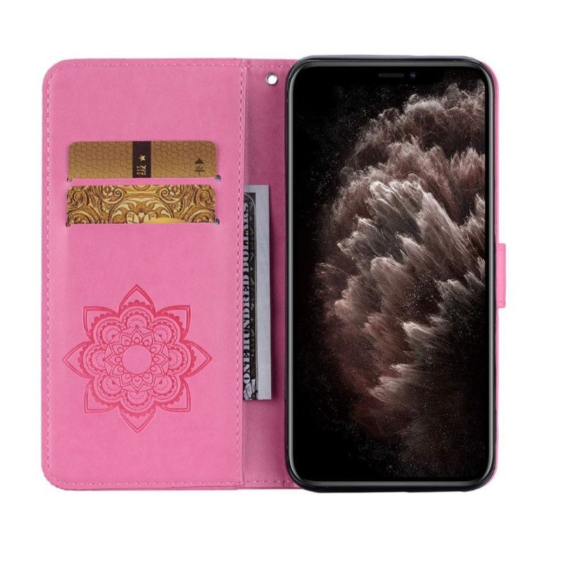 Etui Folio do iPhone 13 Pro Max Wytłaczana Sowa