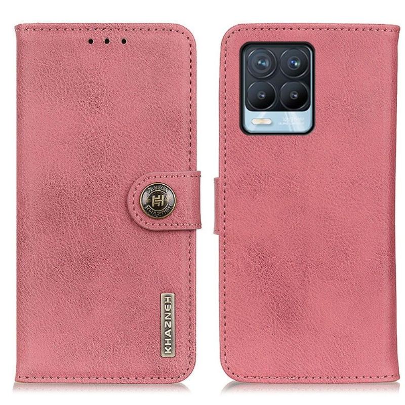 Etui Folio do Realme 8 / 8 Pro Classic Khazneh Etui Na Karty Z Efektem Skóry