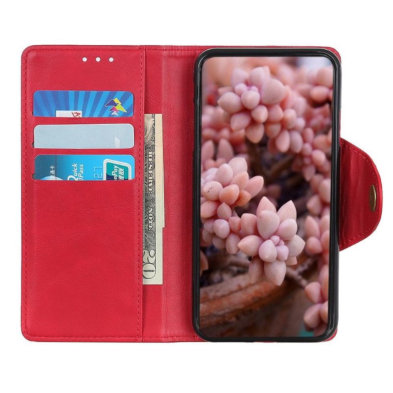 Etui Folio do Realme 8 / 8 Pro Full Protect Matowa Sztuczna Skóra