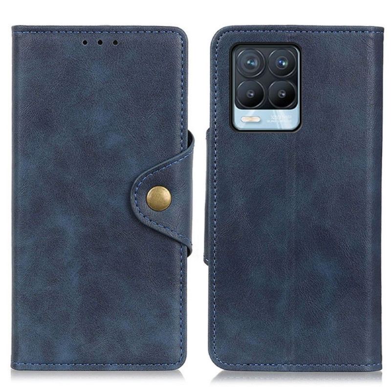 Etui Folio do Realme 8 / 8 Pro Full Protect Matowa Sztuczna Skóra